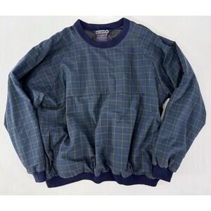 Vintage Sunderland of Scotland Weatherbeater Pullover XL Men Blue Tartan Plaid